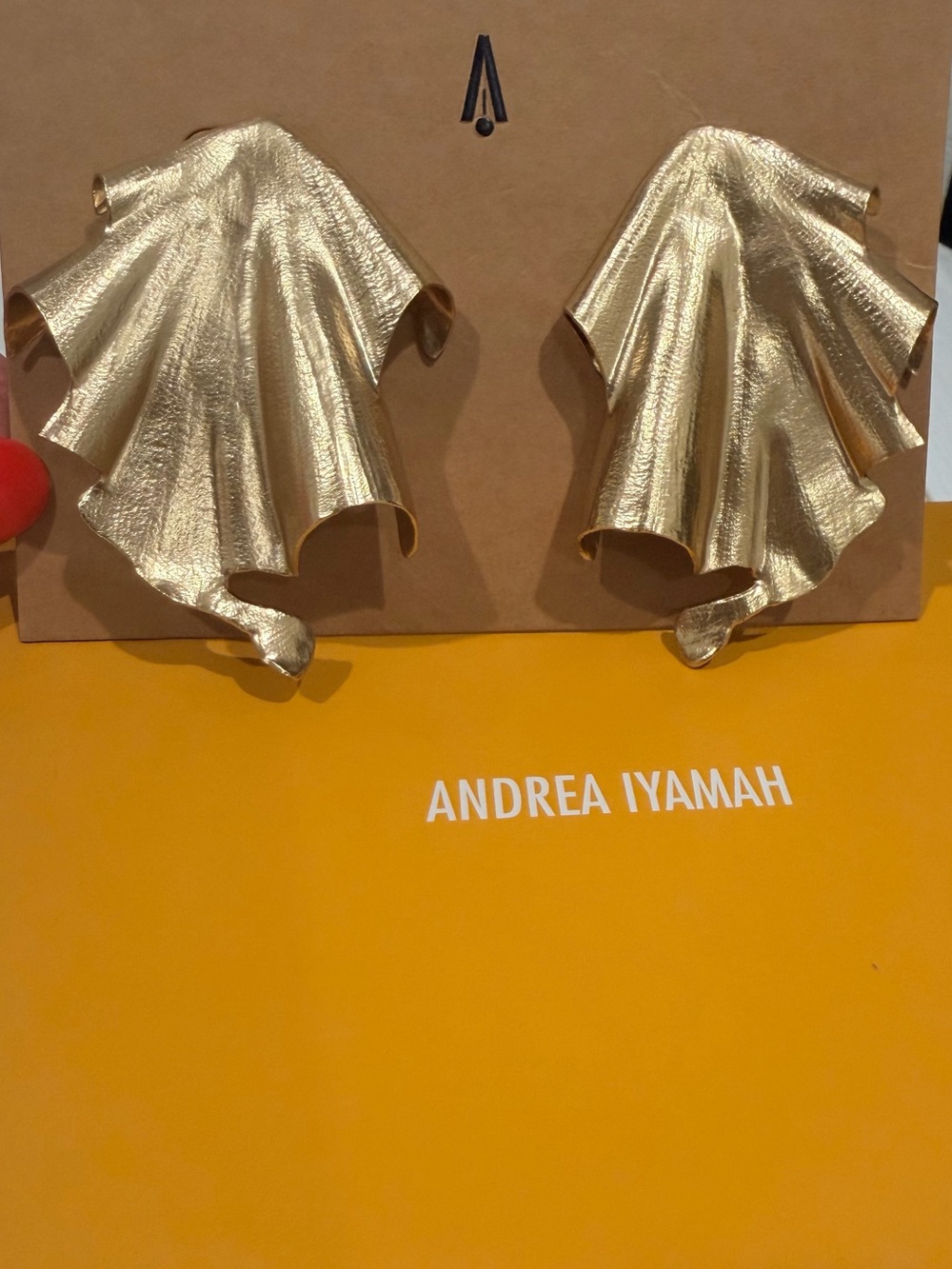 Andrea Iyamah Gold Seashell Earrings